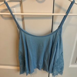 Lace back tank top